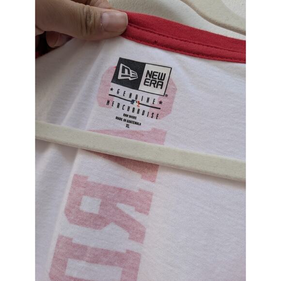 New Era Shirt St Louis Cardinals 3/4 Sleeve Red White Athleisure Sporty Sz XL - Picture 5 of 12